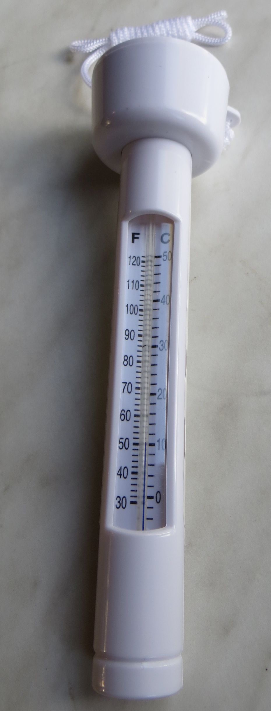 Schwimmthermometer Stabform weiß Schwimmthermometer Stabform weiß