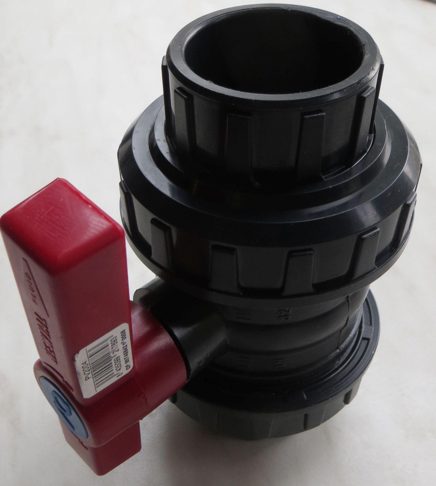 Kugelhahn 32 mm, zweiseitige Verschraubung Kugelhahn 32 mm, zweiseitige Verschraubung